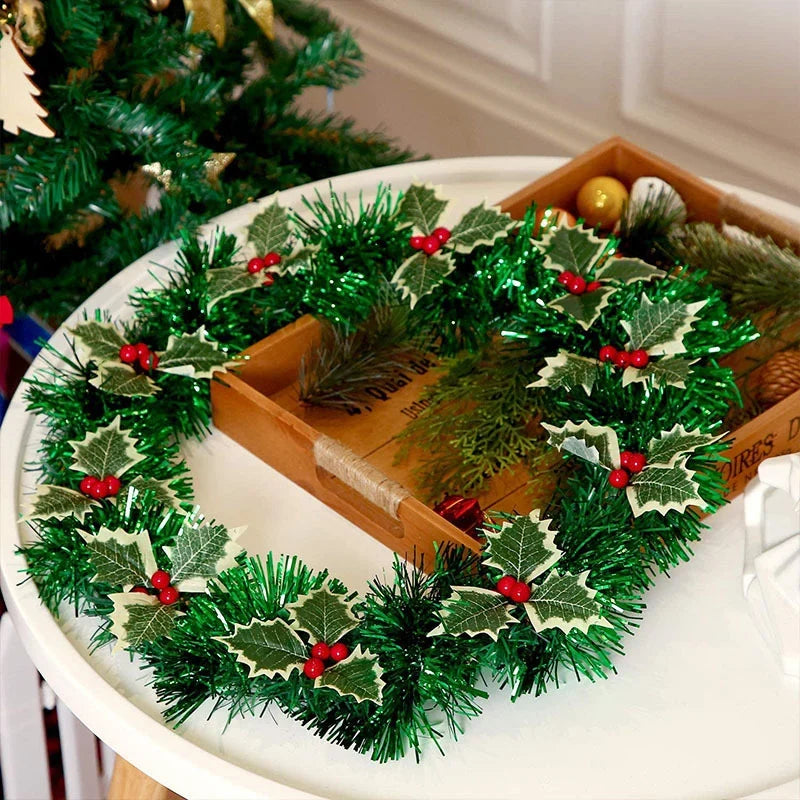 Mistletoe Sprays Lifelike Leaves Golden Berries Set of 30