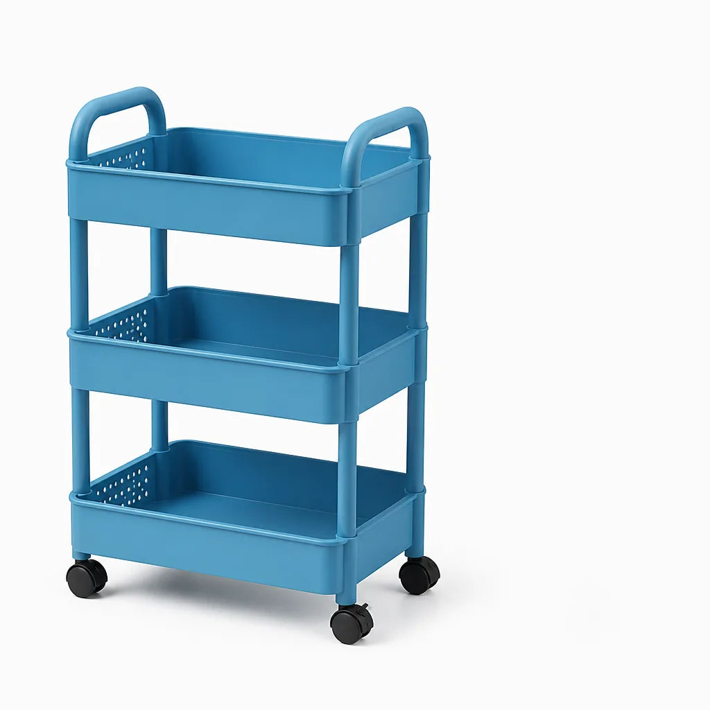 Mobile Organizer Cart Space-Saving Multiple Tiers 360° Locking Casters
