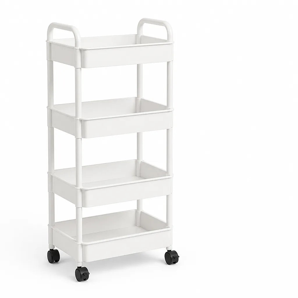 Mobile Organizer Cart Space-Saving Multiple Tiers 360° Locking Casters