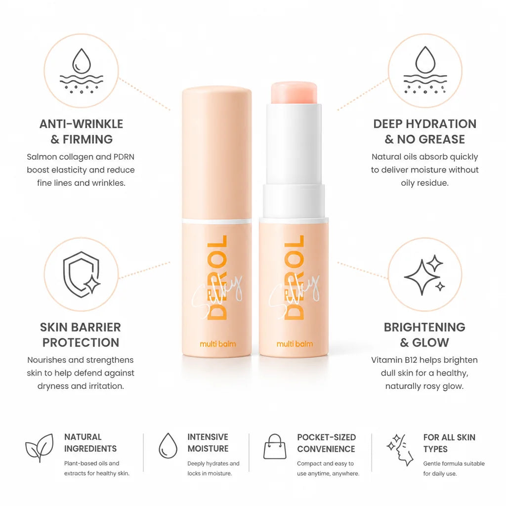 Moisturizing Balm Stick Salmon Collagen Anti-Wrinkle & Hydrating