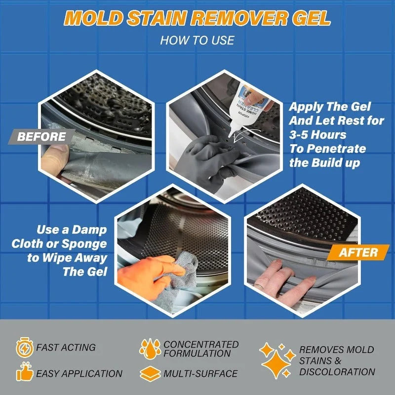 Mold Cleaner Gel No-Scrub Bleach-Free Brush Included