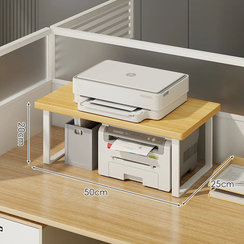 Monitor Stand Under-Shelf Storage Cable Routing Support