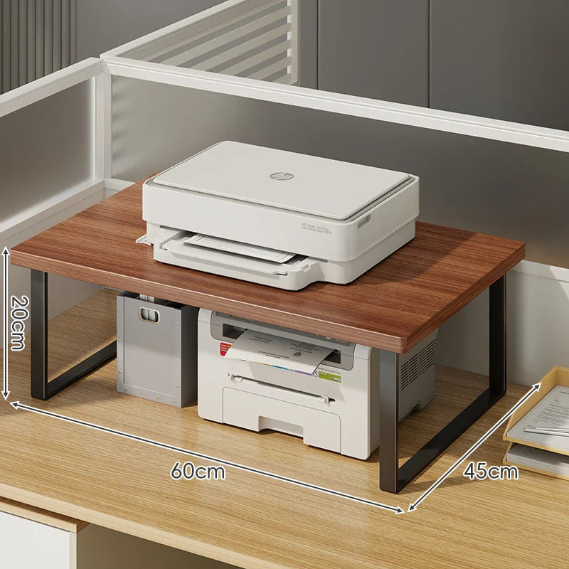 Monitor Stand Under-Shelf Storage Cable Routing Support