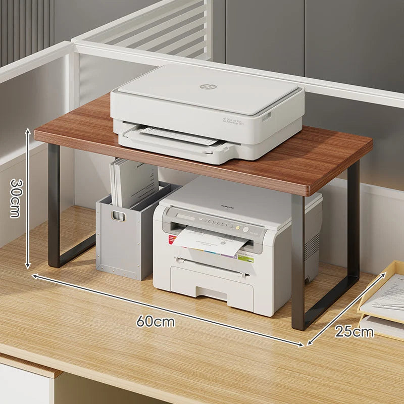 Monitor Stand Under-Shelf Storage Cable Routing Support