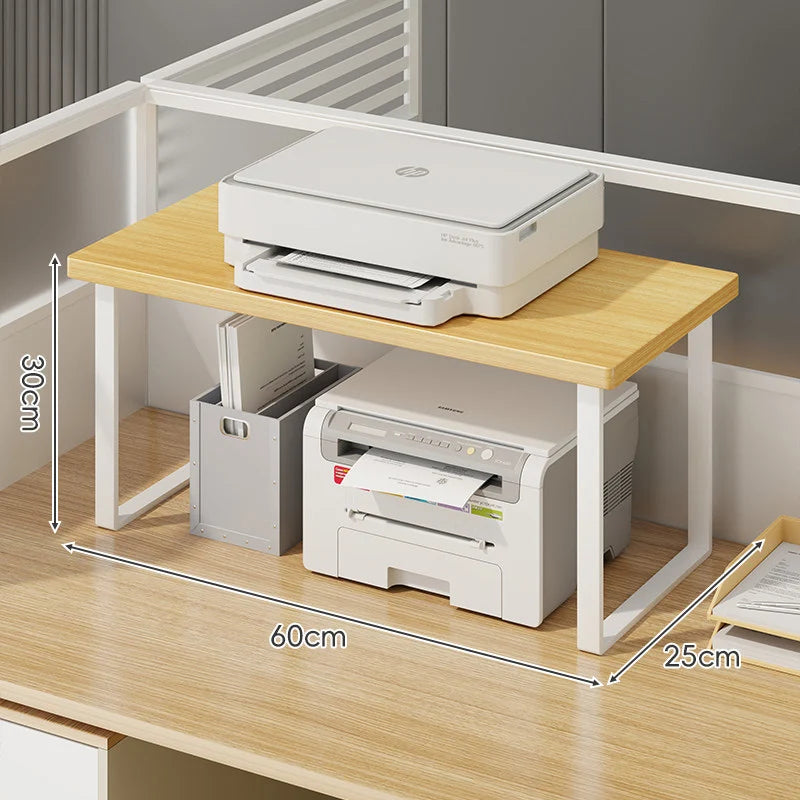 Monitor Stand Under-Shelf Storage Cable Routing Support