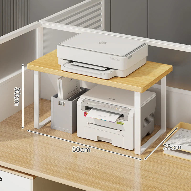 Monitor Stand Under-Shelf Storage Cable Routing Support