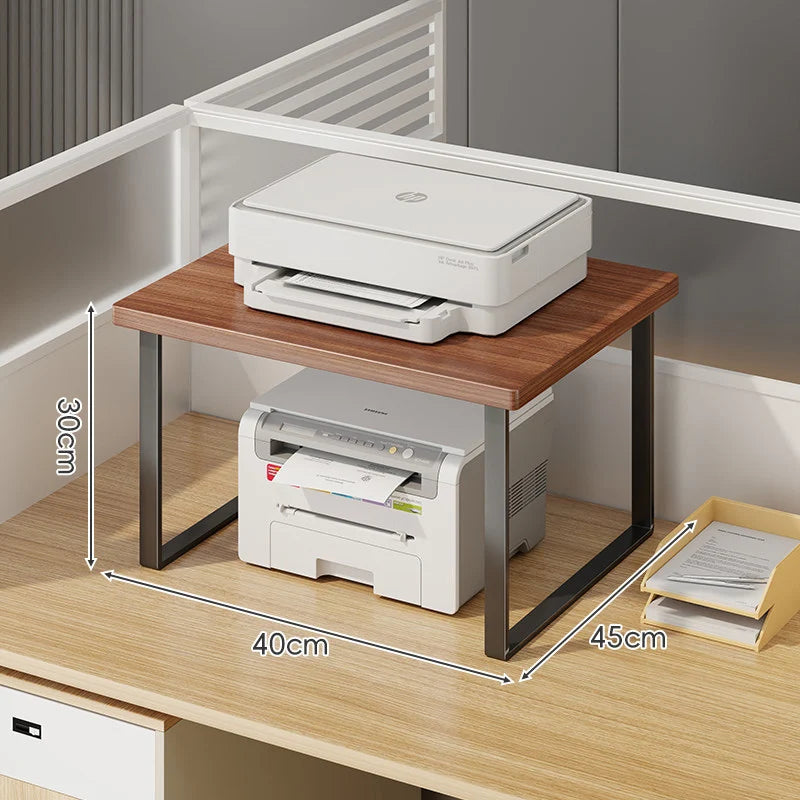 Monitor Stand Under-Shelf Storage Cable Routing Support