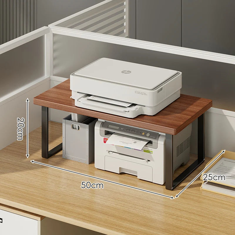 Monitor Stand Under-Shelf Storage Cable Routing Support