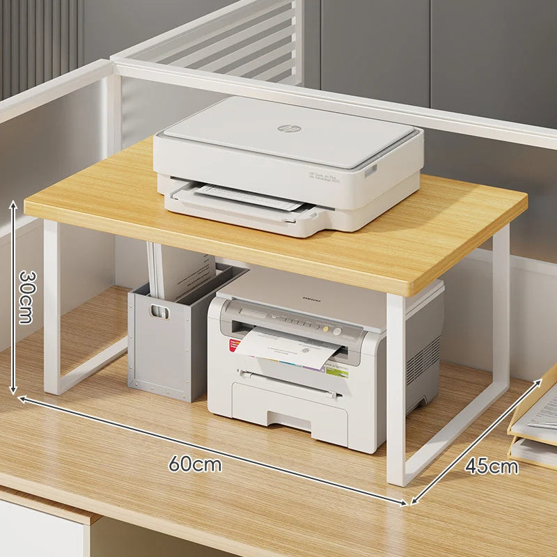 Monitor Stand Under-Shelf Storage Cable Routing Support