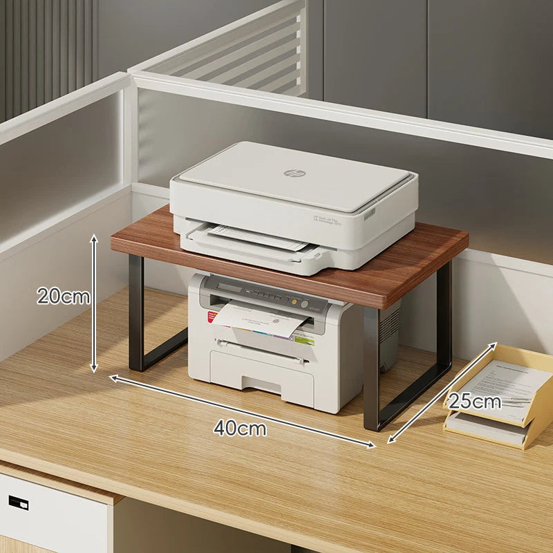 Monitor Stand Under-Shelf Storage Cable Routing Support