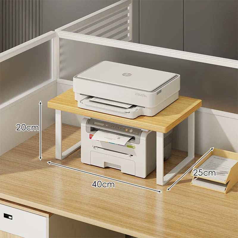 Monitor Stand Under-Shelf Storage Cable Routing Support