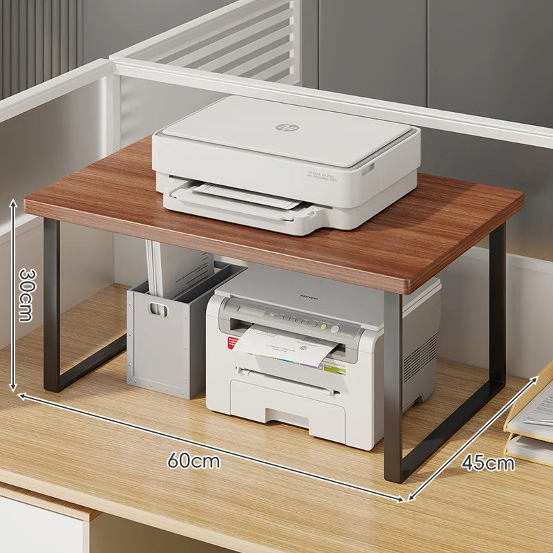 Monitor Stand Under-Shelf Storage Cable Routing Support