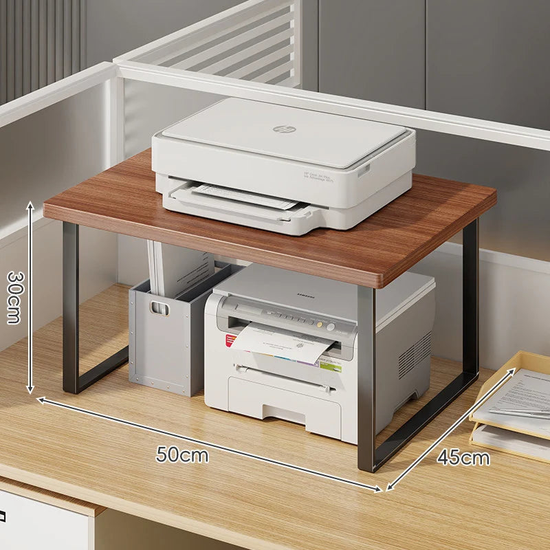 Monitor Stand Under-Shelf Storage Cable Routing Support