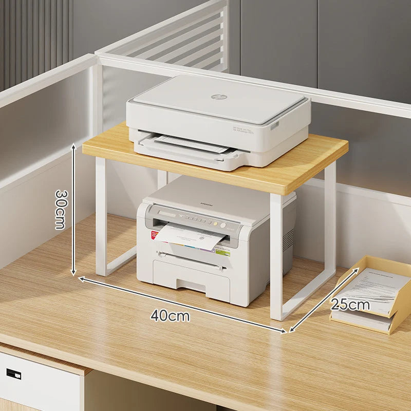 Monitor Stand Under-Shelf Storage Cable Routing Support