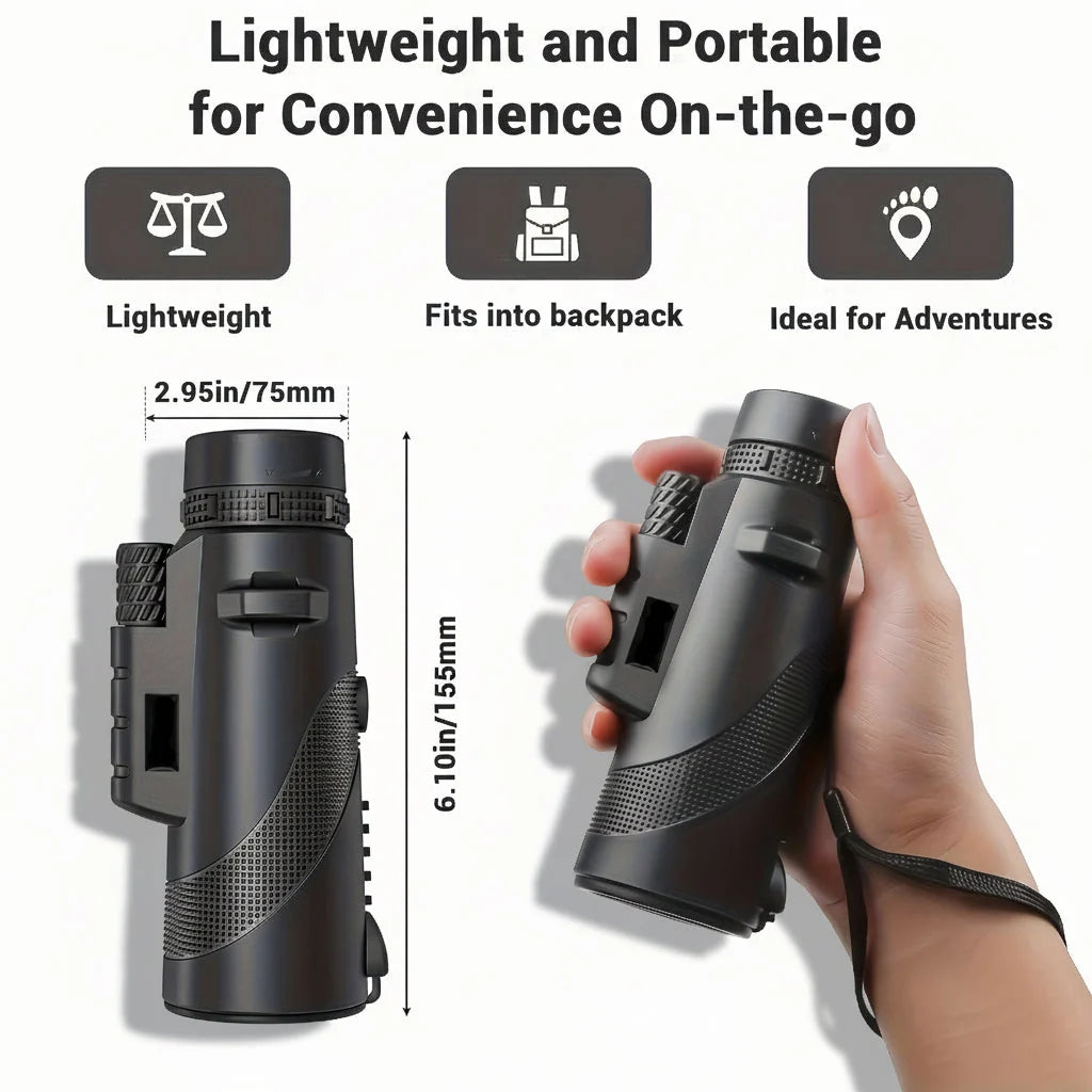 Monocular Telescope Multi-Coated HD Optics Phone Mount