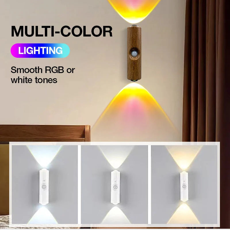 Motion Sensor Light Magnetic Mount RGB & Three-Color Lighting