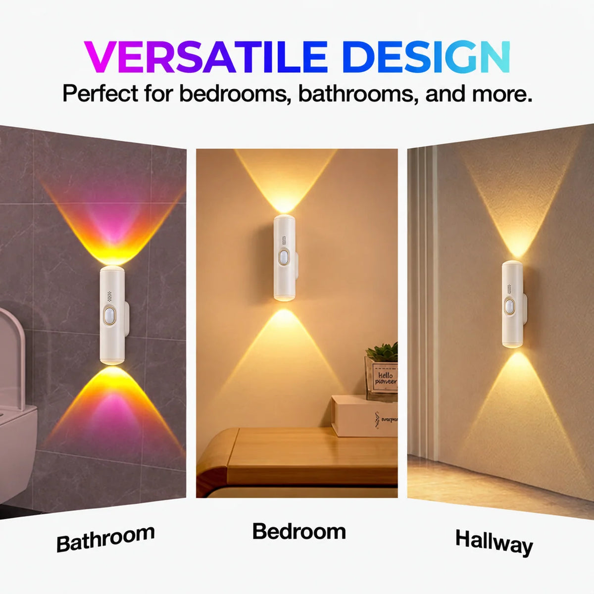 Motion Sensor Light Magnetic Mount RGB & Three-Color Lighting