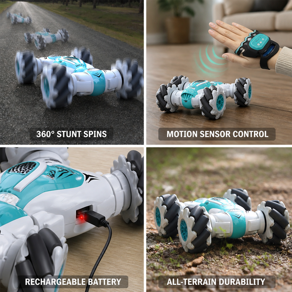 Motion-Sensor & Remote-Control Rechargeable Toy Car