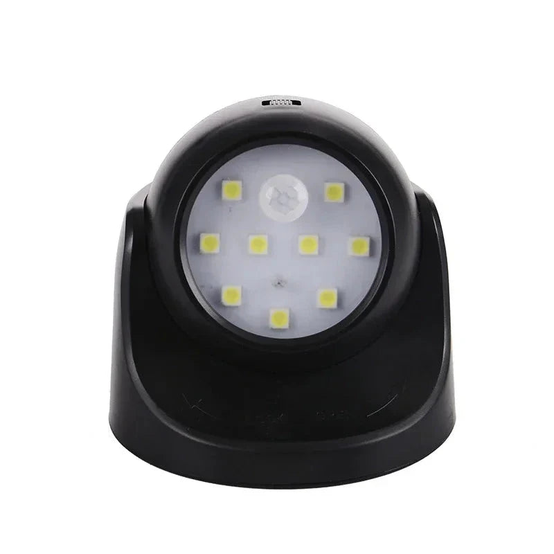 Motion Sensor Spotlight 360 Degree Rotatable Battery-Powered & Weatherproof