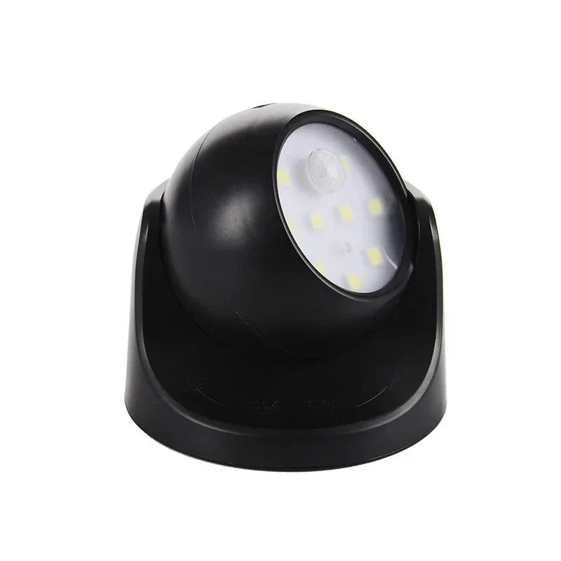 Motion Sensor Spotlight 360 Degree Rotatable Battery-Powered & Weatherproof