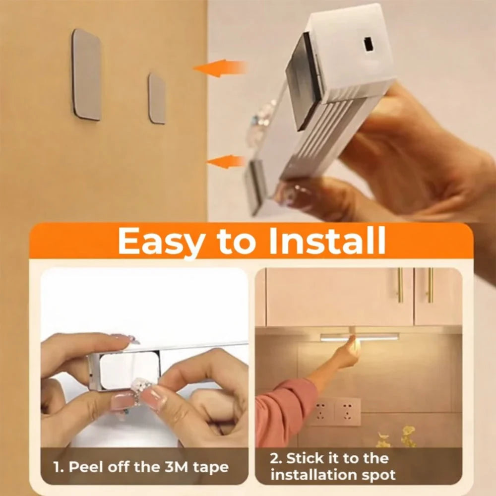 Motion Sensor Wall Light USB Rechargeable Warm Nightlight