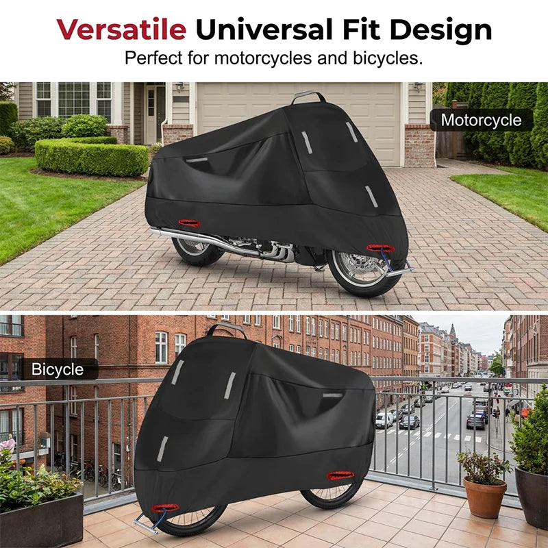 Motorcycle Cover Weatherproof Oxford Fabric Reflective Strips