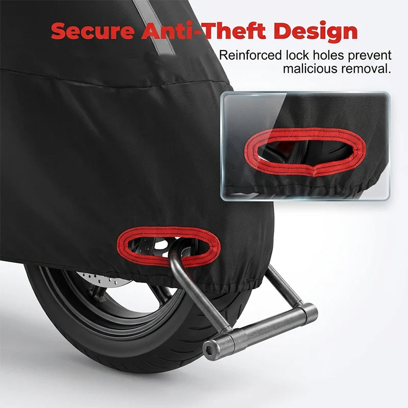 Motorcycle Cover Weatherproof Oxford Fabric Reflective Strips