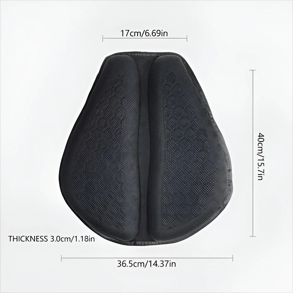 Motorcycle Gel Seat Cushion Honeycomb Airflow & Non-Slip Base