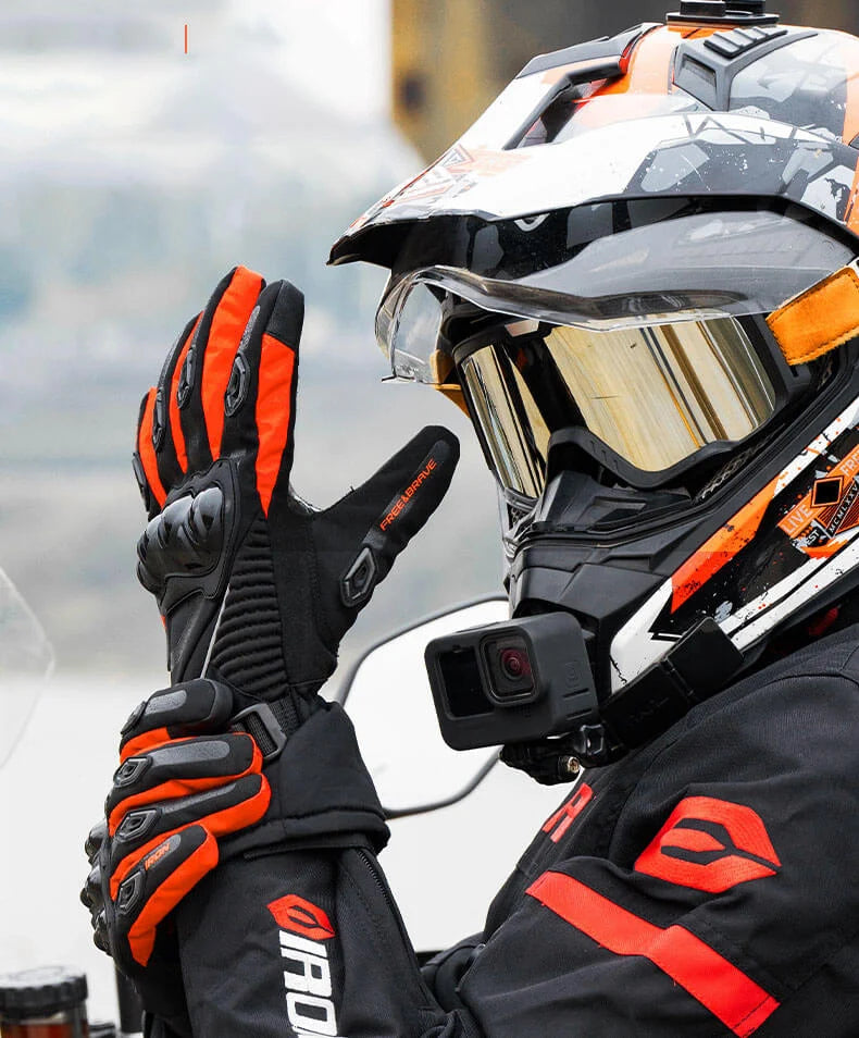 Motorcycle Gloves Waterproof Insulated Reflective Details