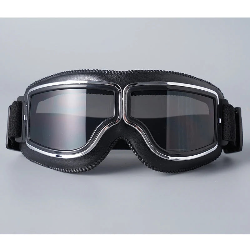 Motorcycle Goggles Scratch-Resistant Impact-Resistant Lenses Adjustable Strap