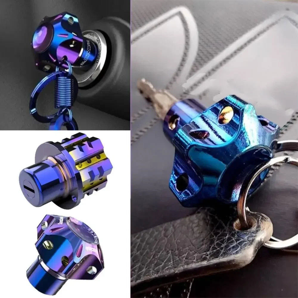 Motorcycle Key Cover Aluminum Alloy With Keychain Clip