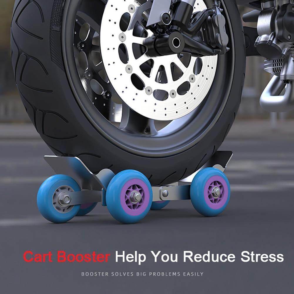 Motorcycle Tire Carrier Metal Anti-Slip Rubber Wheels