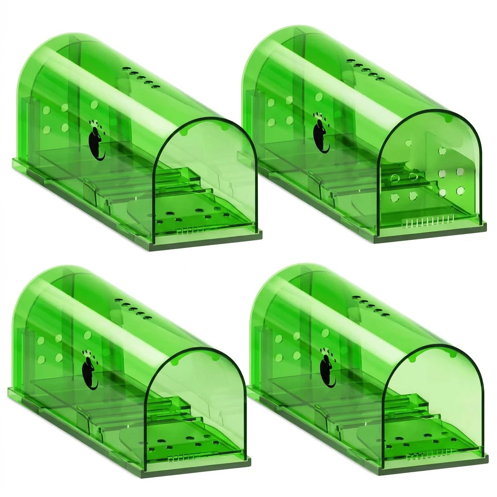 Mouse Trap Humane Catch And Release Clear Body Set of 4