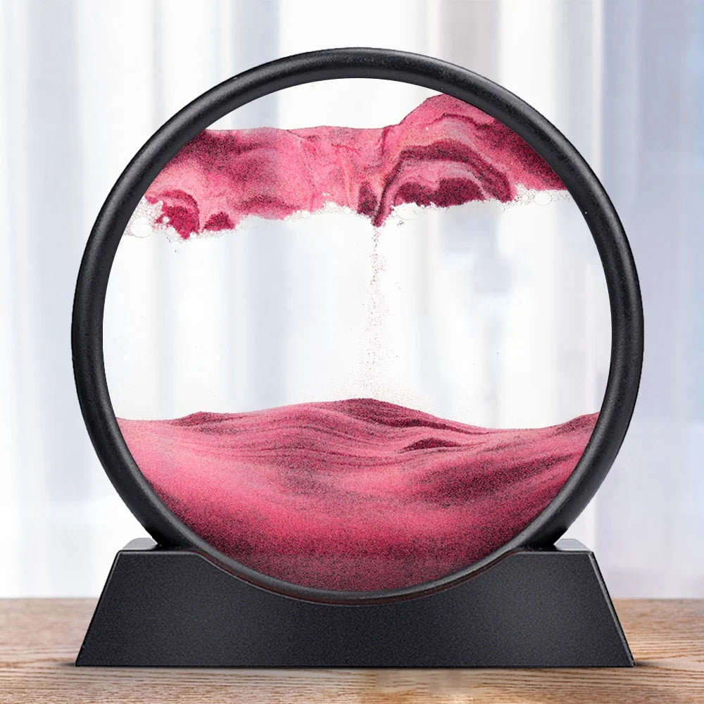 Moving Sand Art Display 3D Flowing Landscape 7-Inch