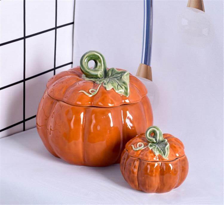 Mug & Bowl Set Ceramic Pumpkin-Shaped 2-Piece