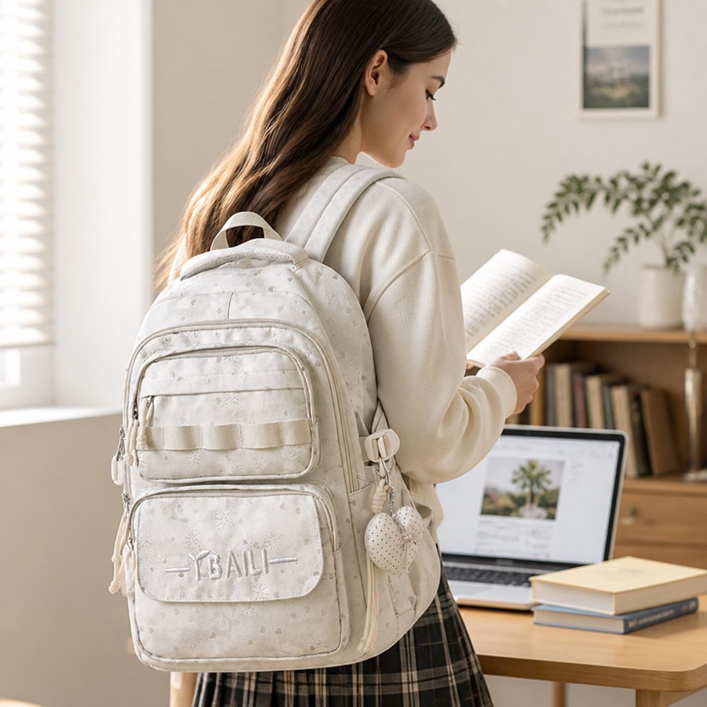 Multi-Compartment Laptop-Ready School Backpack