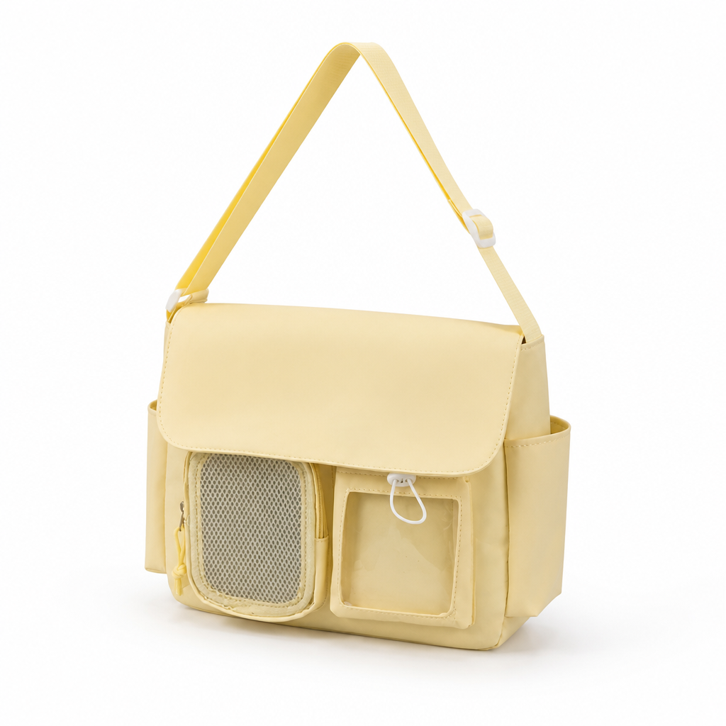 Multi-Compartment Lightweight Messenger Bag