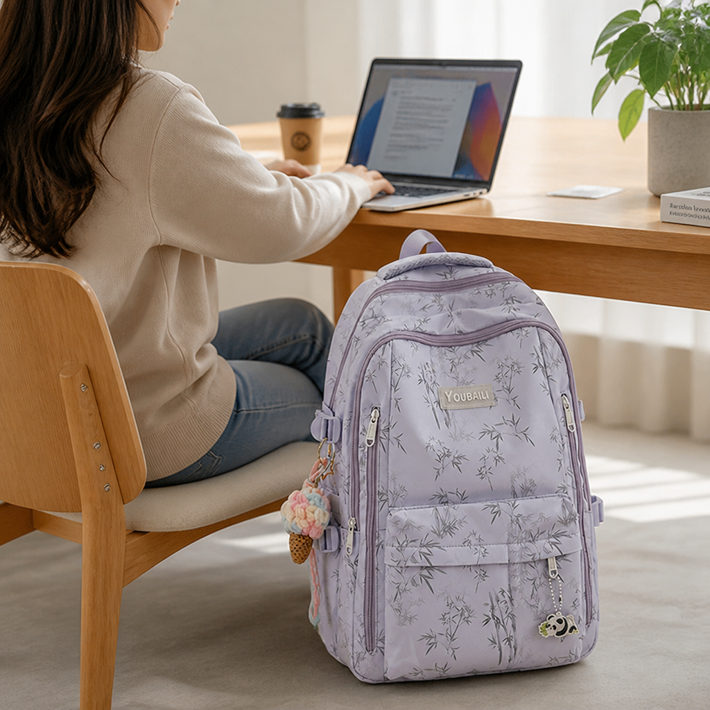 Multi-Compartment Water-Resistant Backpack (Laptop Pocket)