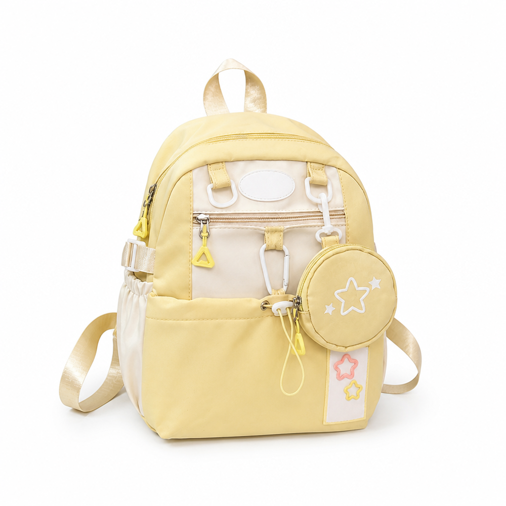 Multi-Pocket Lightweight Kids Backpack (Mini Bag & Adjustable Straps)
