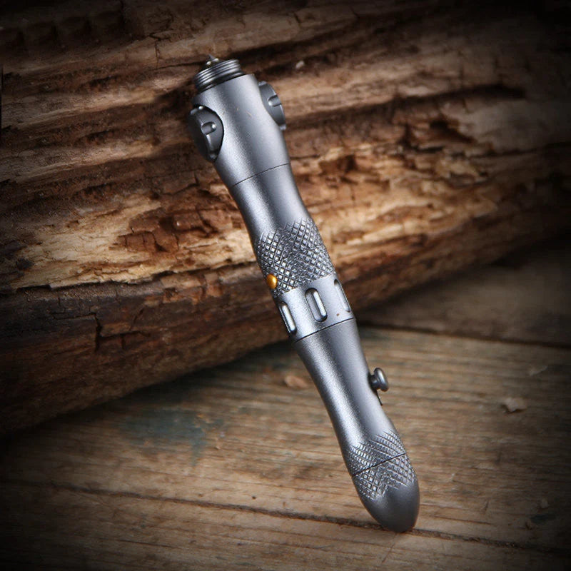 Multi-Tool Pen Window Breaker LED Light Spinner