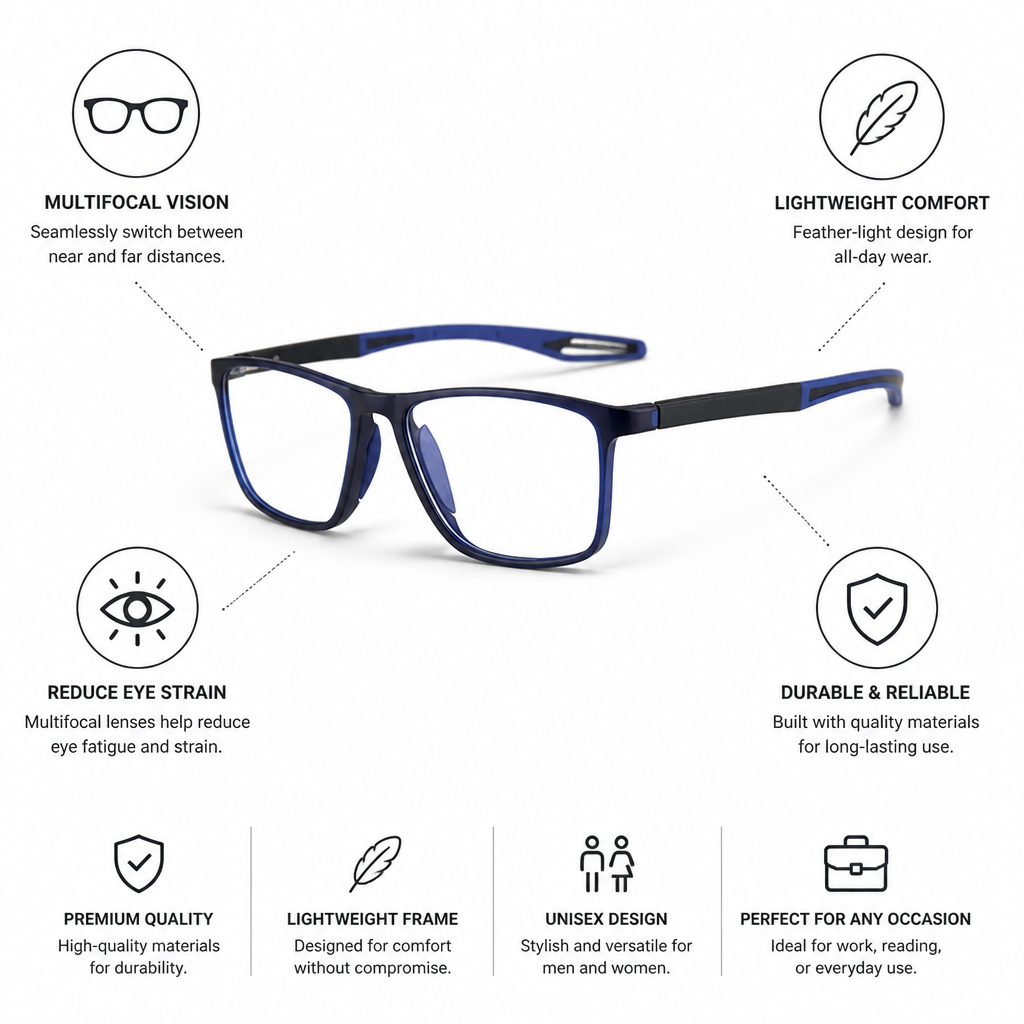 Multifocal Lightweight Reading Glasses