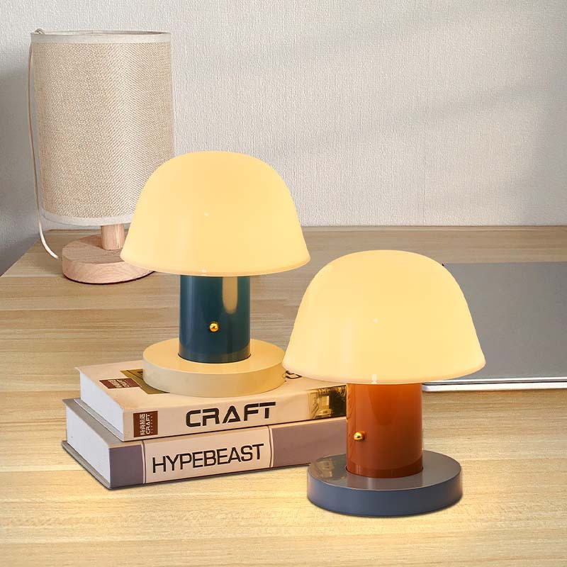 Mushroom Table Lamp USB Rechargeable Touch Dimming