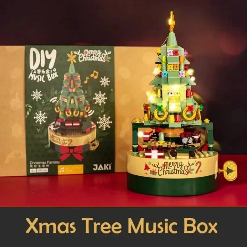 Musical Christmas Tree Kit Hand-Crank Tool-Free Assembly