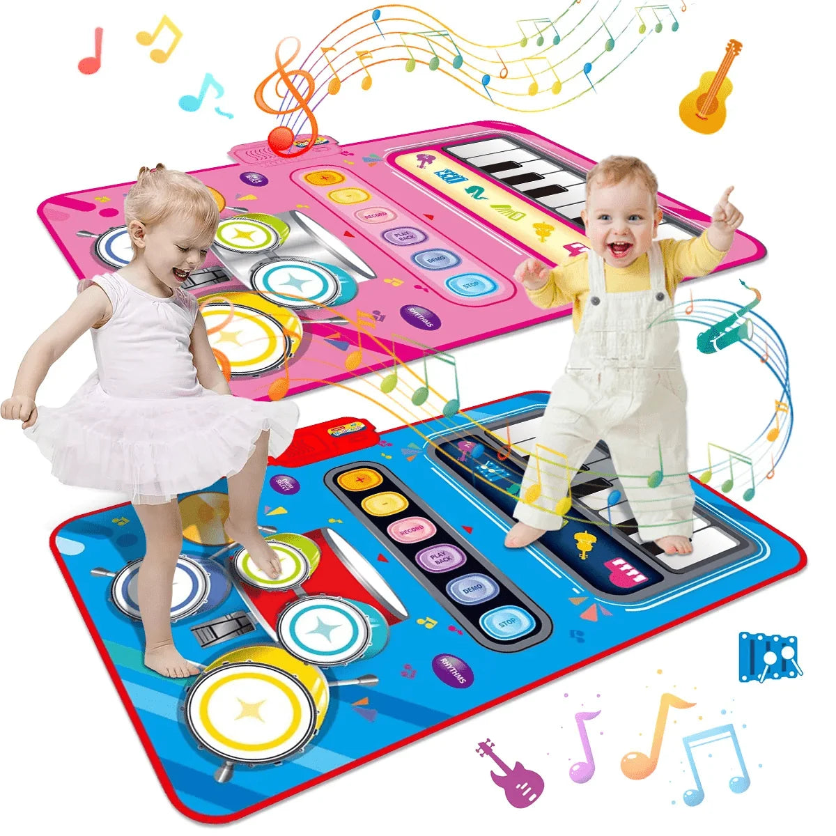 Musical Mat 5 Built-In Instruments Adjustable Volume Non-Slip