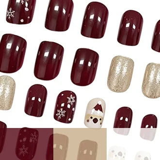 Nail Art Set Festive Motifs & Glitter Accents 24 Colors