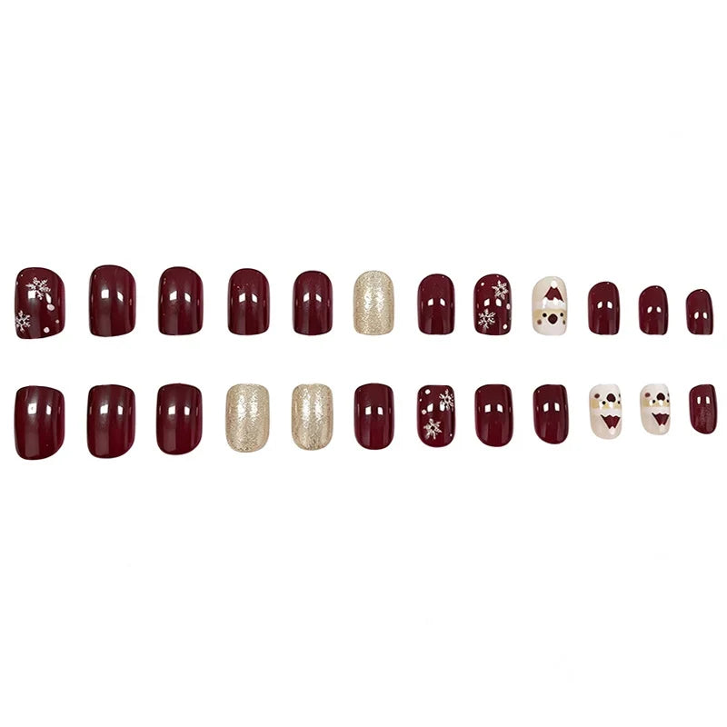 Nail Art Set Festive Motifs & Glitter Accents 24 Colors