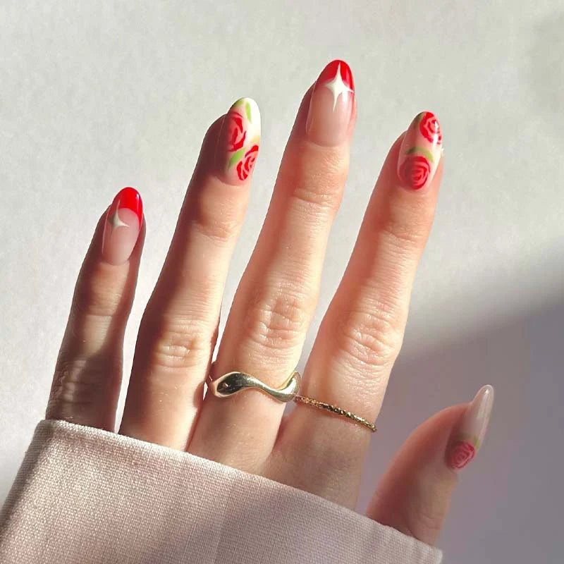 Nail Art Stickers Intricate Floral Vibrant & Durable