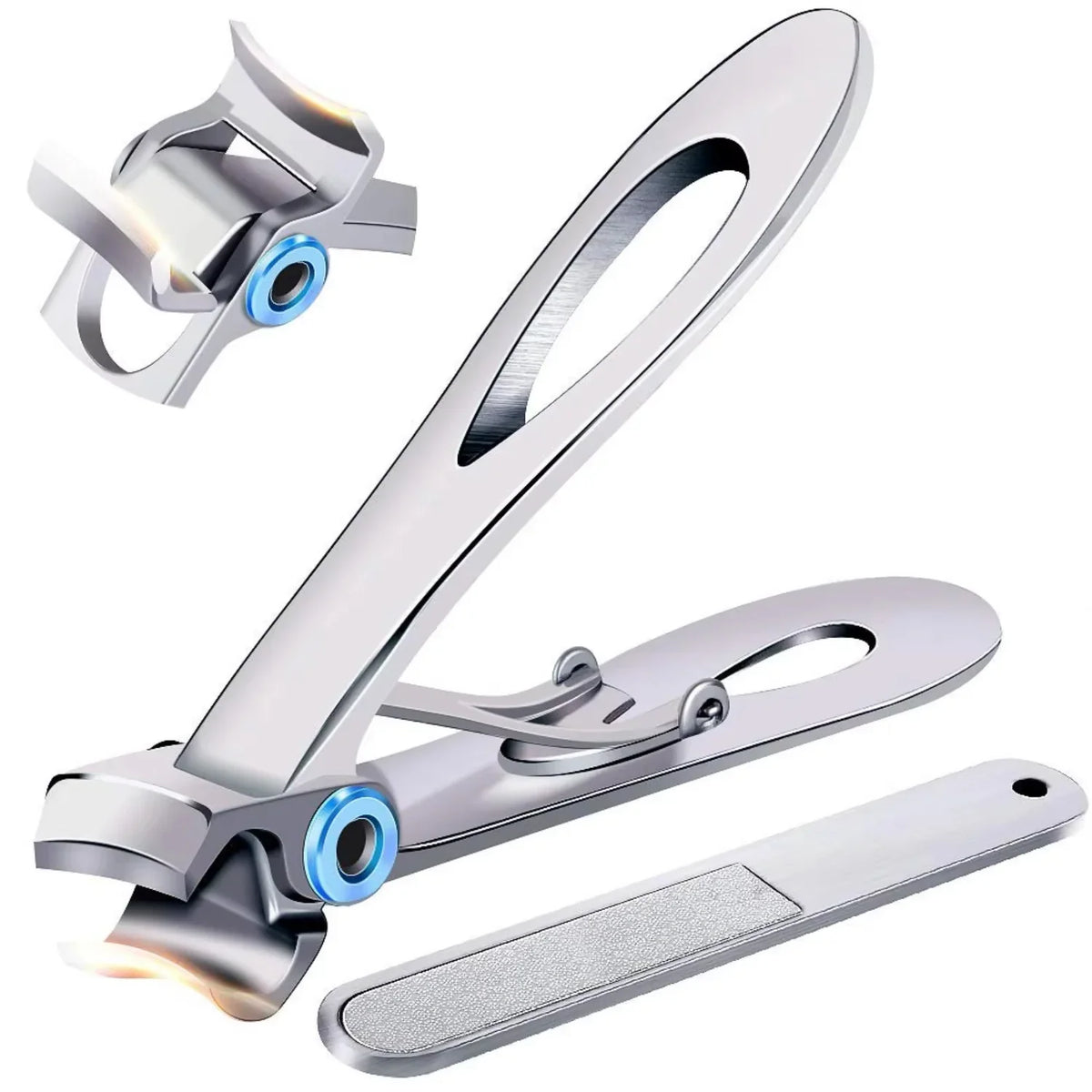 Nail Clippers Extra Large Stainless Steel Ergonomic Grip