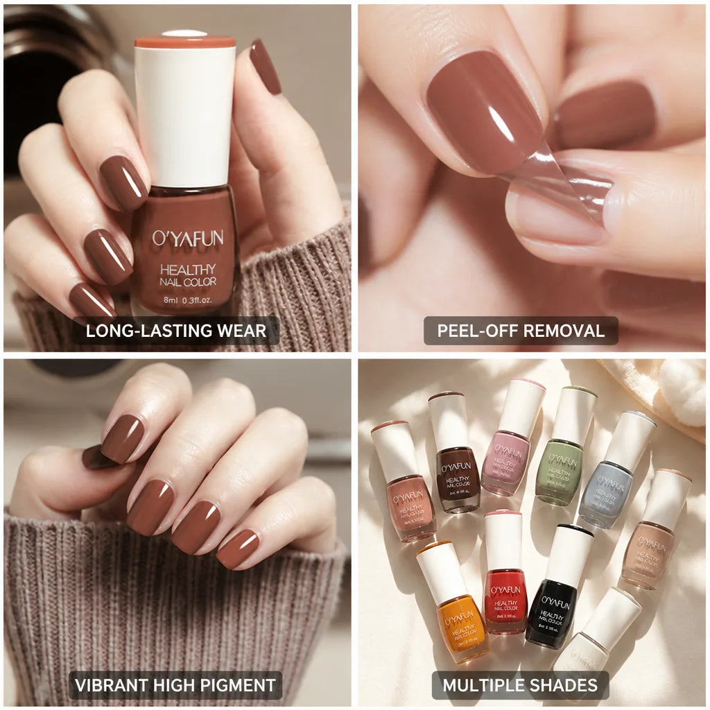 Nail Polish Peel-Off Long-Lasting High-Pigment