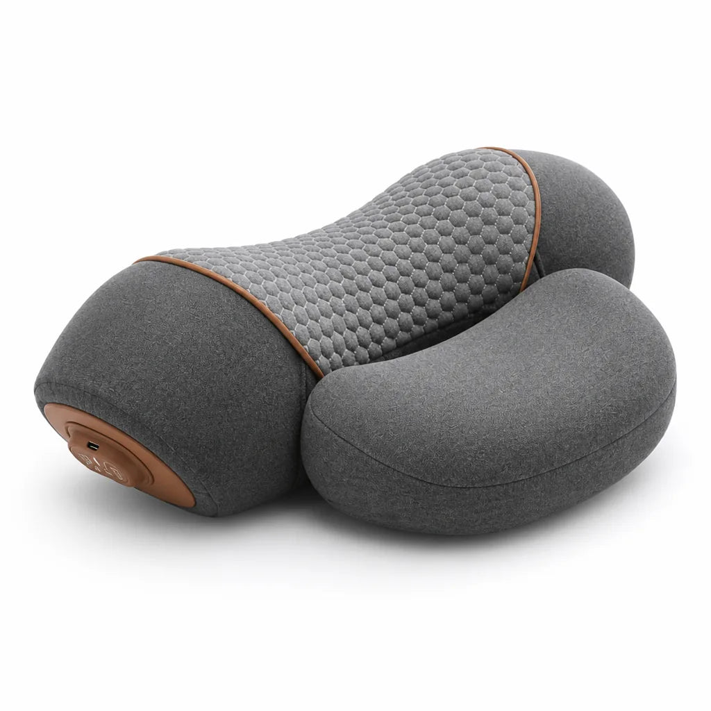 Neck Massager Heat Vibration & Traction Rechargeable